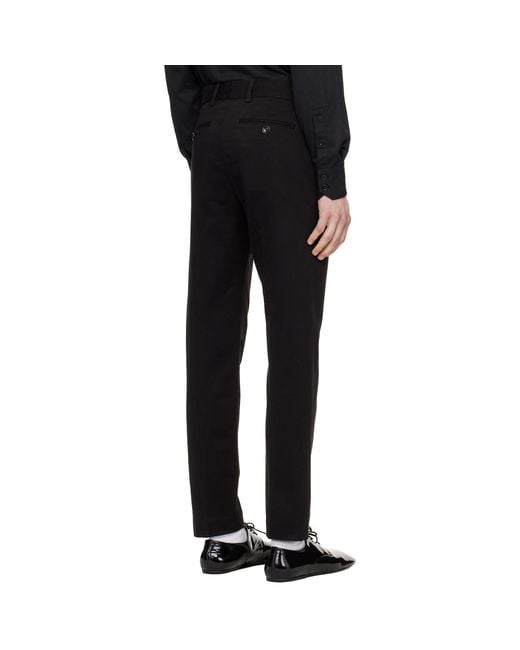 Tom Ford Black Brushed Cotton Drill Chino Trousers for men
