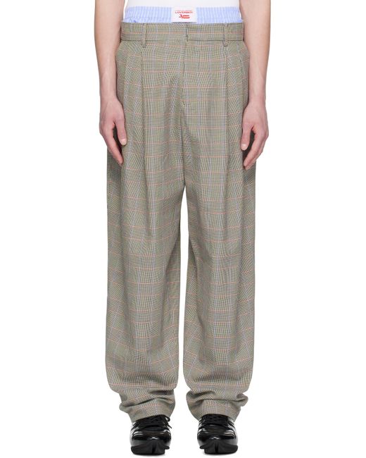 メンズ Charles Jeffrey ベージュ Aberdeen トラウザーズ Multicolor