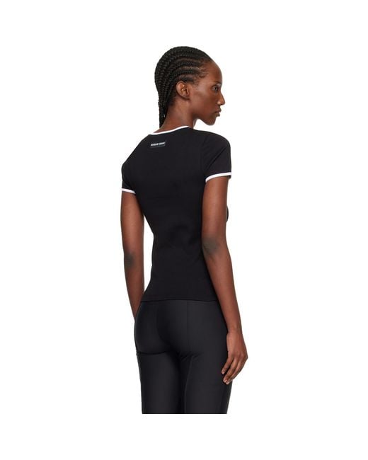 MARINE SERRE Black Moon Logo Bicolor Baby Fit T-Shirt