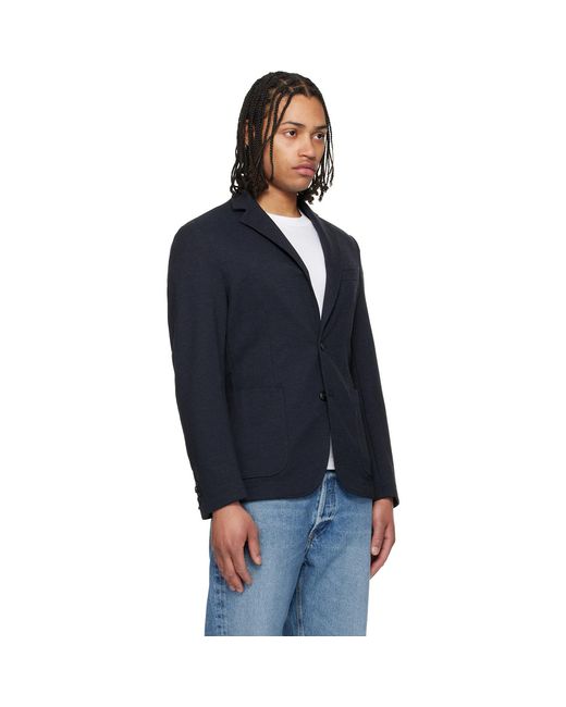 Boss Blue Slim-Fit Performance-Stretch Fabric Blazer for men
