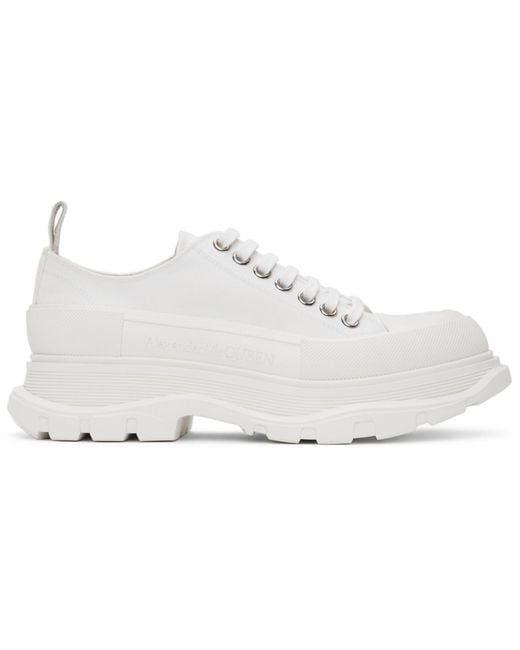 McQueen Black Tread Slick Sneakers