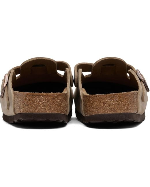 Birkenstock Black Regular Boston Oiled Leather Slip-On Loafers for men