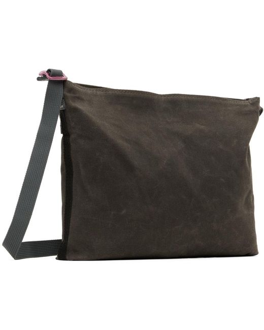 Acne Black Gray Mini Canvas Bag for men