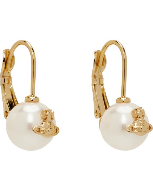 Vivienne Westwood ゴールド Gia ドロップピアス Metallic