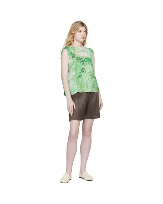 Pleats Please Issey Miyake Gray Loop Shorts