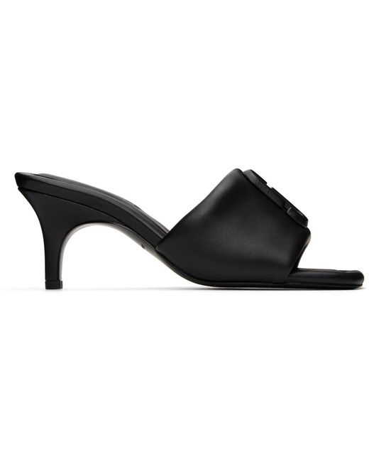 Marc Jacobs Black 'The Leather J Marc' Heeled Sandals