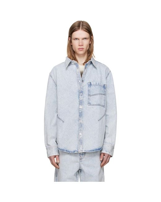 Louis-Gabriel Nouchi Blue Denim Shirt for men