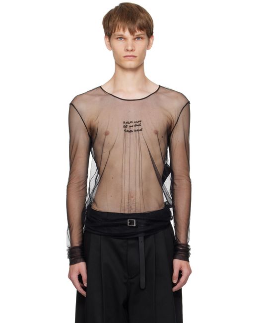 Ann Demeulemeester Black 'Angel Divine' Long Sleeve T-Shirt for men