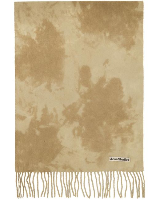 Acne Natural Tie Dye Scarf for men
