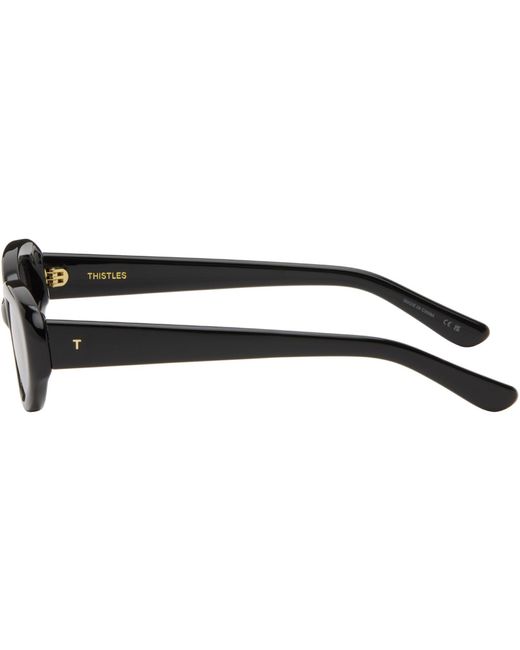 THISTLES Black 'The Coco' Sunglasses