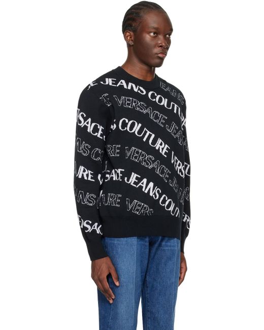 メンズ Versace Wave セーター Black