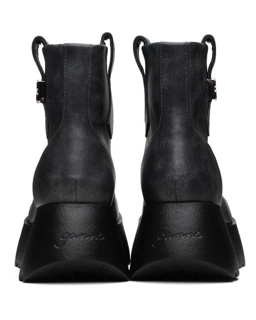 Ganni Black Kat Low Boots