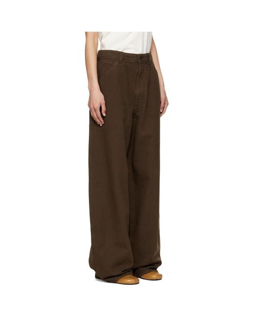 Lemaire Brown Large Trousers