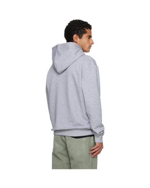 Balmain Gray '' Printed Hoodie for men