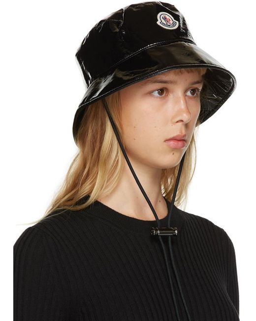 Moncler Patent Leather Bucket Hat in 