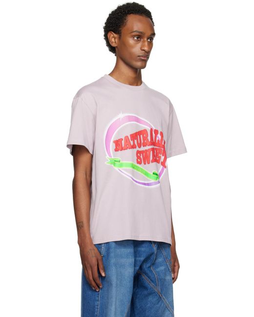 J.W. Anderson Red Purple 'naturally Sweet' T-shirt for men