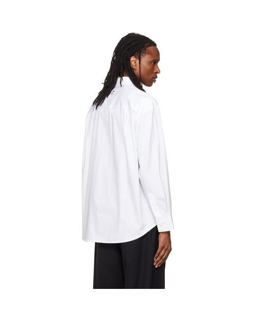 Wooyoungmi White Regular Fit Cotton Shirt for men