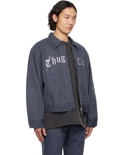 THUG CLUB Blue Dickies Edition Tc Eisenhower Denim Jacket for men