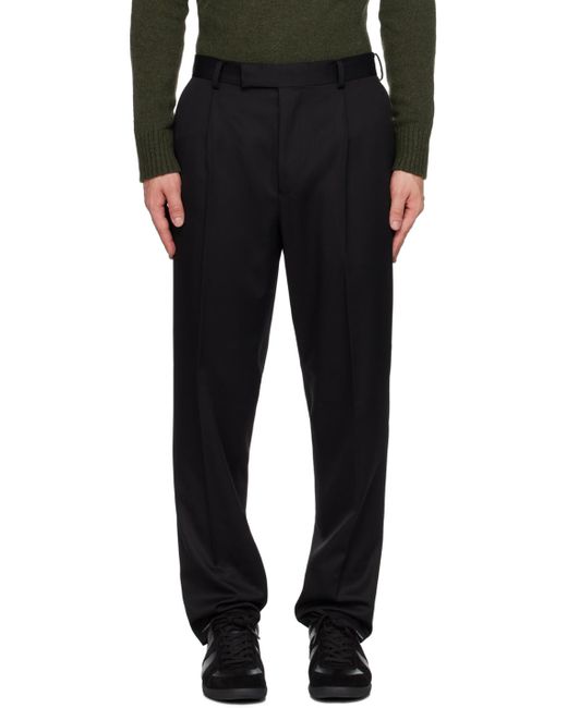 Wacko Maria Black Pleated Trousers for men