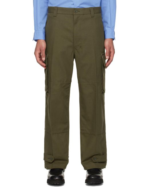 Pantalon cargo kaki à plis Comme des Garçons pour homme en coloris Green