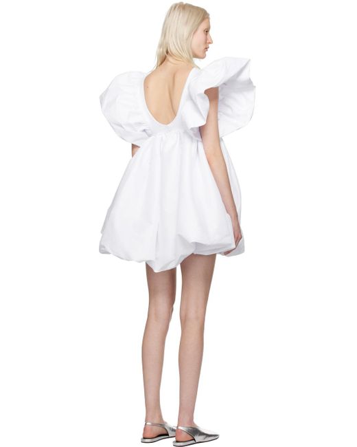 Robe courte adri blanche exclusive à ssense Kika Vargas en coloris White