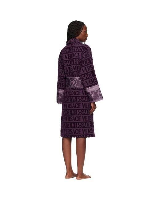 Versace Purple 'I Heart Baroque' Bathrobe