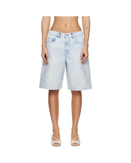 Casablanca Multicolor Hotfix Baggy Denim Shorts