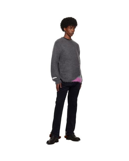 Undercover Black Contrast Hem Trousers for men