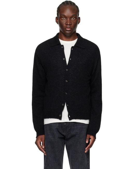 Our Legacy Black Evening Polo Cardigan for men
