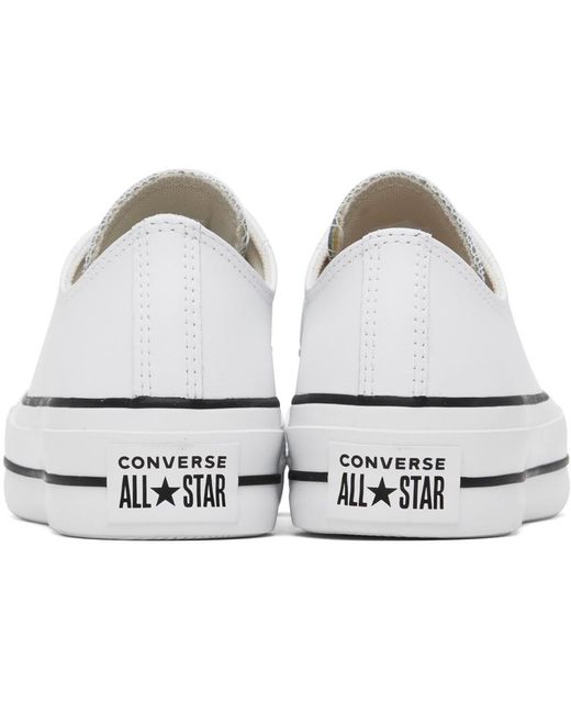 Baskets Basses Chuck Taylor All Star Blanches En Cuir À Plateforme Converse pour homme en coloris Black