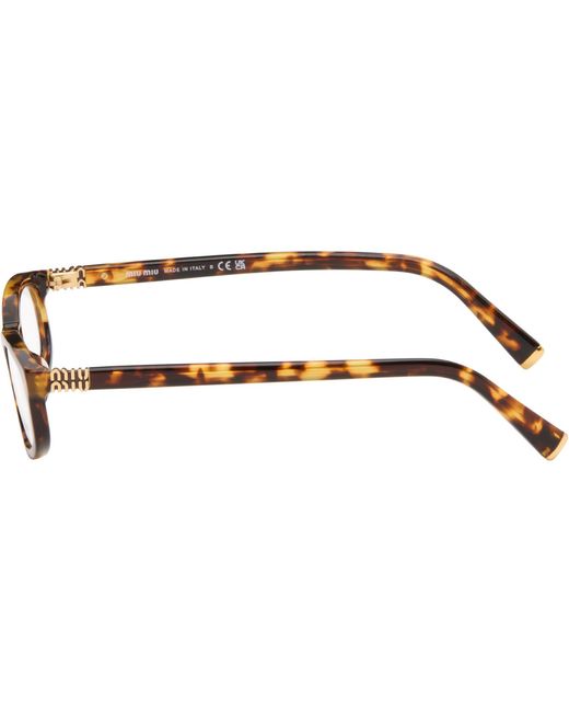 Miu Miu Brown Cat-Eye Glasses