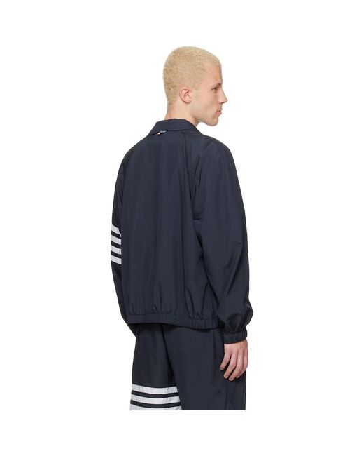Thom Browne Blue Ripstop Raglan Coach Jacket for men