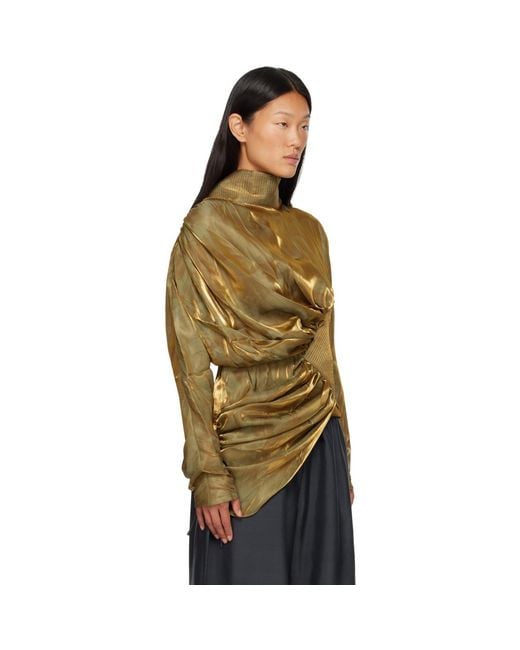 Kiko Kostadinov Green Jacana Blouse