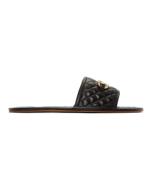 Gucci Black Horsebit Quilted Leather Slides for men