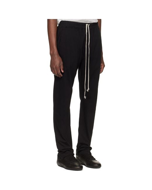 Rick Owens Black Temple Berlin Drawstring Sweatpants for men