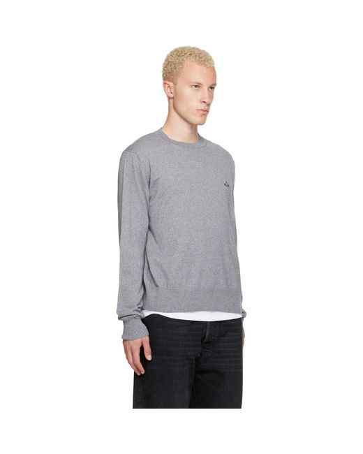 Vivienne Westwood Gray Alex Round Neck Sweater for men