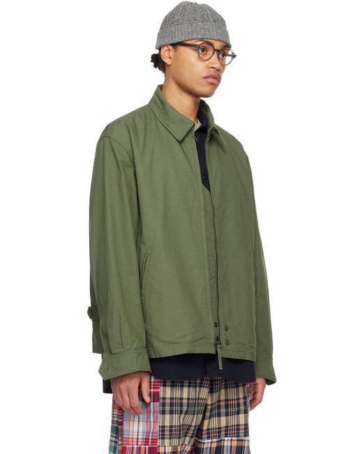 Engineered Garments Green Khaki Claigton Jacket for men