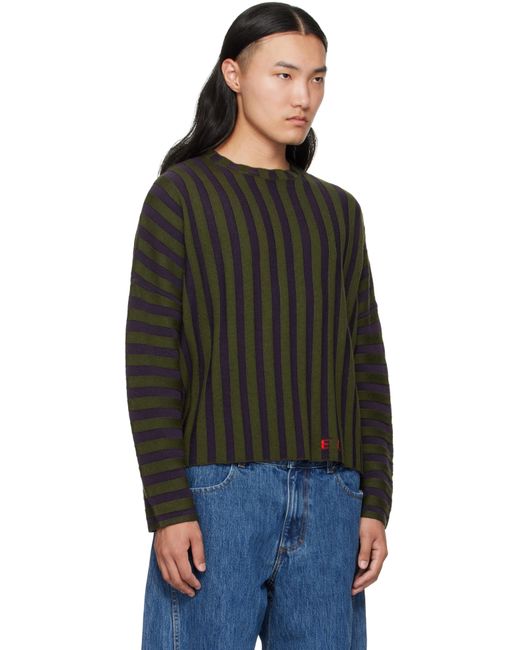 Eckhaus Latta Black Khaki & Keyboard Sweater for men
