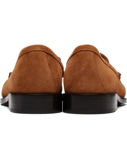 Dries Van Noten Brown Tan Suede Loafers for men