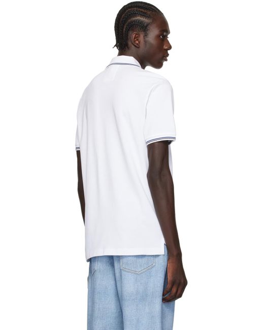 Polo blanc image logo contrecoll e Emporio Armani pour homme