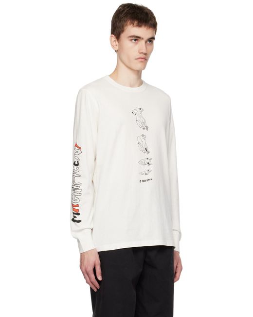 PS by Paul Smith White Melted Frog Long Sleeve T-shirt for men