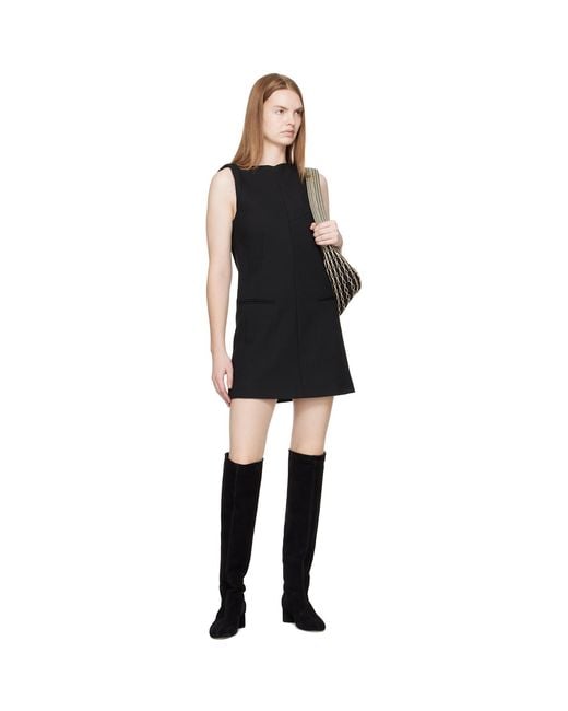 Aeyde Black Willa Suede Over-Knee Boots