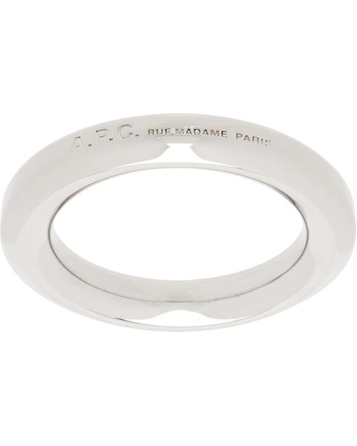 A.P.C. White Angle Ring for men