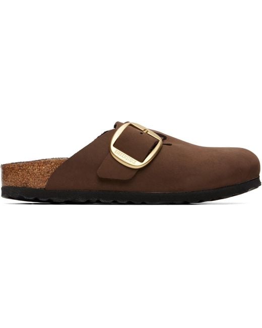 Birkenstock Brown Narrow Boston Big Buckle Loafs