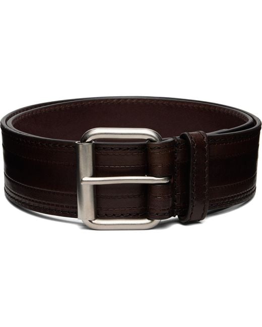 Dries Van Noten Black Calfskin Belt for men