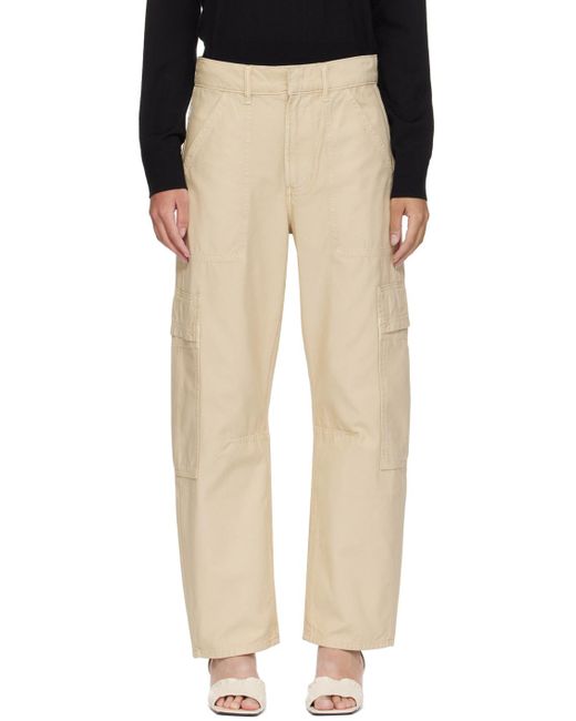 Citizens of Humanity Black Beige Marcelle Cargo Pants