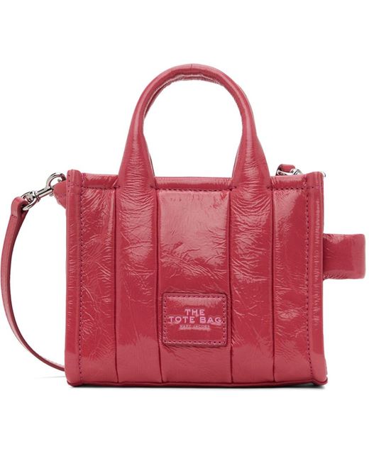 Marc Jacobs Red 'the Shiny Crinkle Mini' Tote
