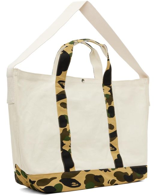 A Bathing Ape Natural Off-white 1st Camo Tote