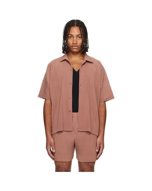 Homme Plissé Issey Miyake Multicolor Tan Monthly Color July Shirt for men