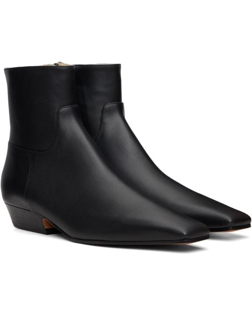 Khaite Black Marfa Ankle Boots
